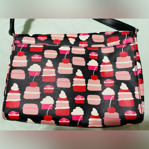 Kate Spade Black and Pink Dessert Pattern Crossbody Bag - Picture 4 of 8